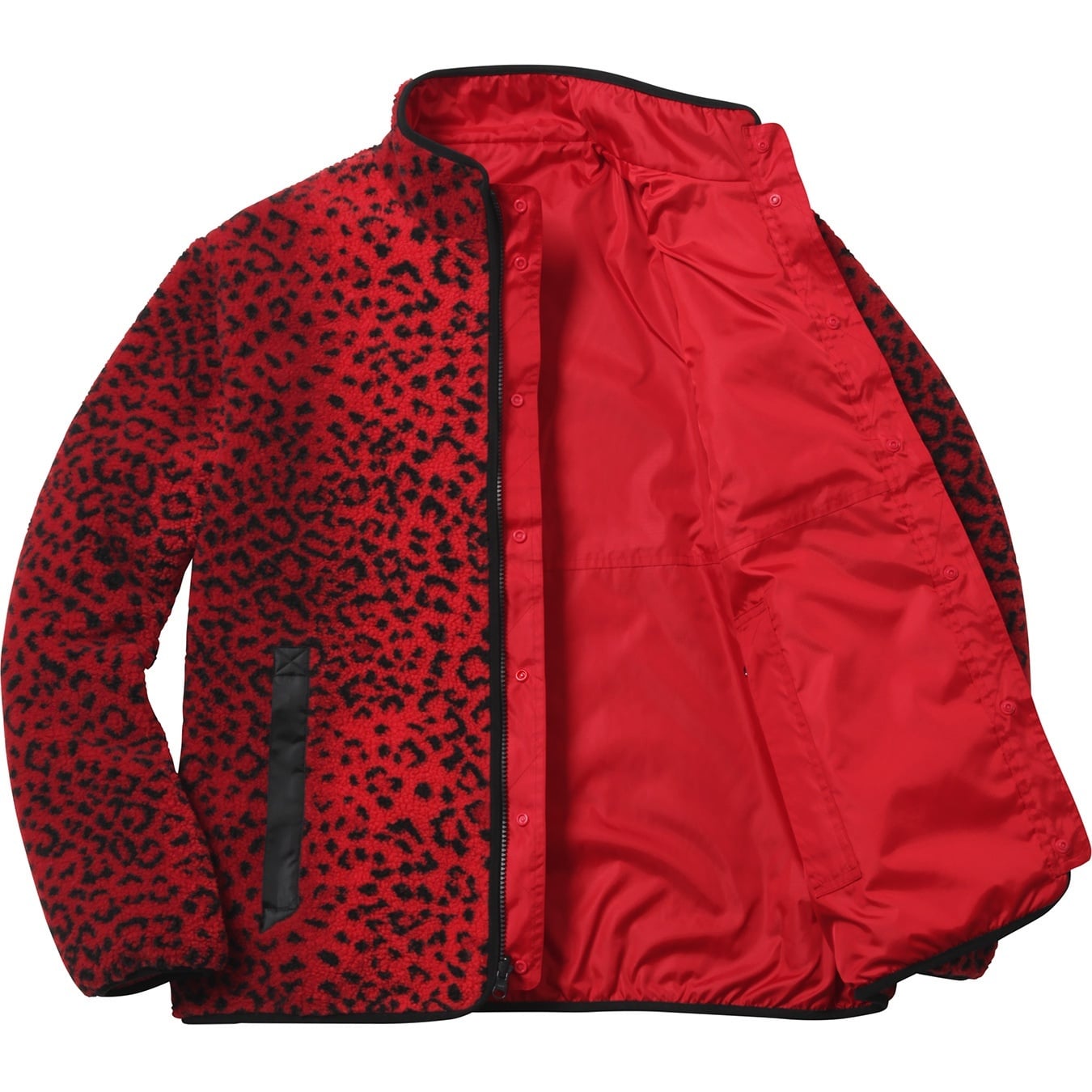 Leopard Fleece Reversible Jacket view 11